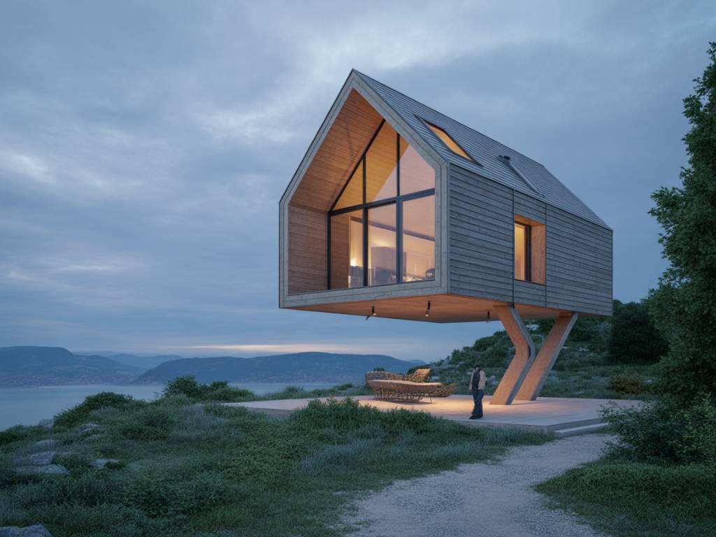 Photographier les maisons suspendues : équilibre architectural et prouesse visuelle